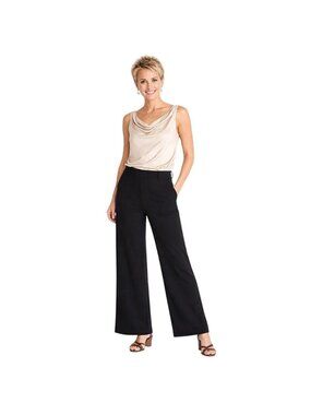 ZARA Black Wide-Leg Cropped Pants Size S High-Waist Lightweight & Comfortable
